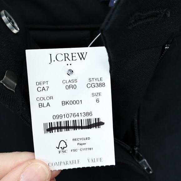 J.Crew Factory Remy Wide Leg Cropped Pant Black Size 6 NWT - Picture 5 of 8